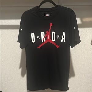 Jordan Black and Red Short Sleeve Tees